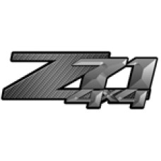 Charcoal Carbon Fiber 4x4 Bedside Chevy Z71 Decals for Colorado, Siverado or Sierra GMC Truck #9605