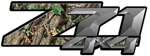 RealTree Green Camouflage 4x4 Bedside Chevy Z71 Decals for Colorado, Siverado or Sierra GMC Truck #9904